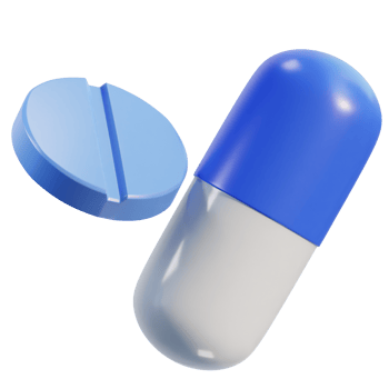 medical Pills capsule drug flying 3d icon illustration png