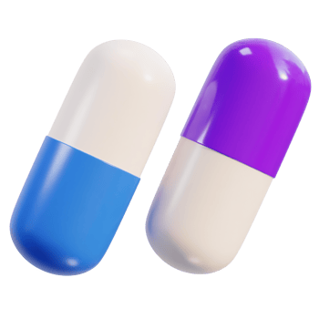 medical Pills capsule drug flying 3d icon illustration png