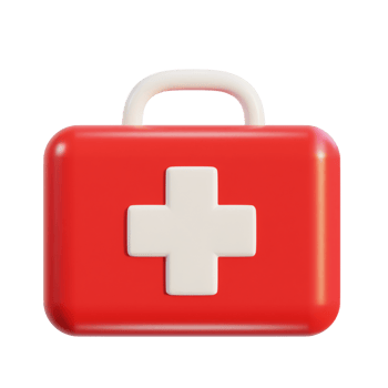 First aid kit emergency box medical help suitcase icon png
