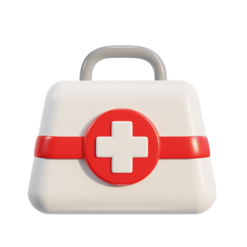 First aid kit emergency box medical help suitcase icon png