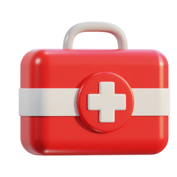 First aid kit emergency box medical help suitcase icon png