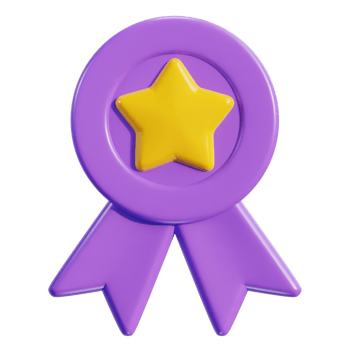 3d winner ribbon award medal with star icon png