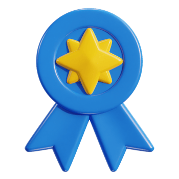 3d winner ribbon award medal with star icon png