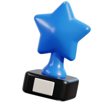 Trophy icon 3d rendering illustration png