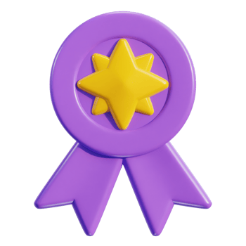 3d winner ribbon award medal with star icon png