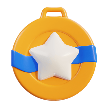 3d ribbon award meal icon png