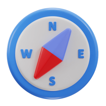 3d compass navigation icon png