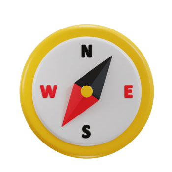 3d compass navigation icon png