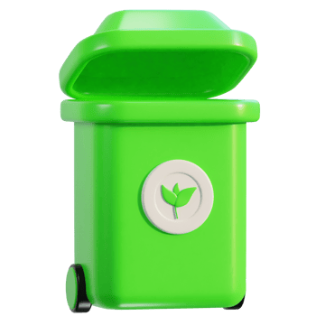 3d recycle and trash bin icon illustration png
