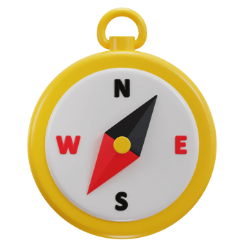 3d compass navigation icon png