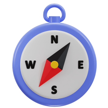 3d compass navigation icon png