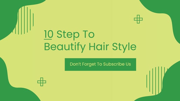 Free  Green Hair Style Beautify Youtube Thumbnail, Hair Style Beautify Banner vector