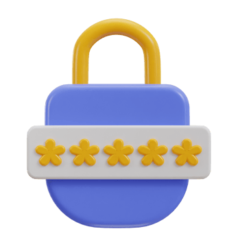 3d password secure icon png