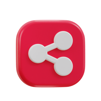 3d share icon illustration png