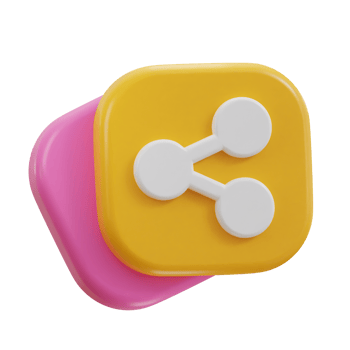 3d share icon illustration png