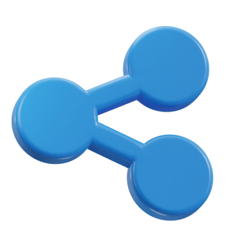 3d share icon illustration png