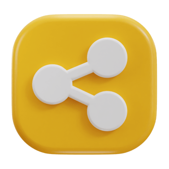 3d share icon illustration png