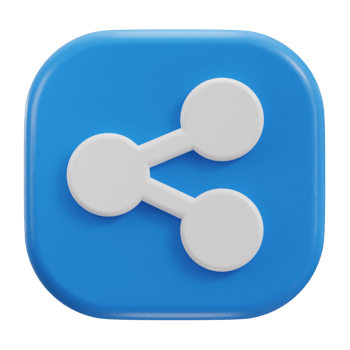 3d share icon illustration png