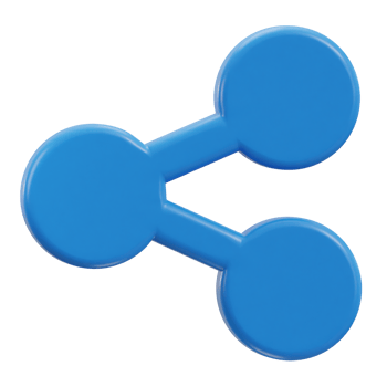 3d share icon illustration png