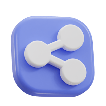 3d share icon illustration png