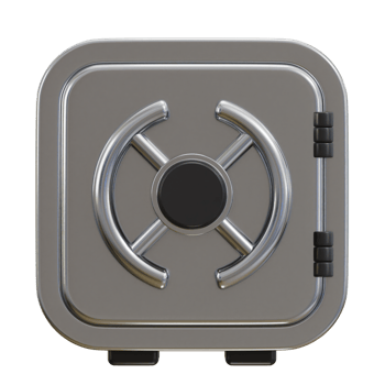 3d safe vault icon  illustration png