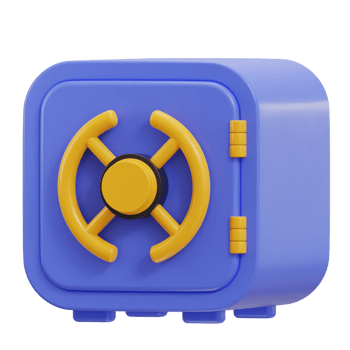 3d safe vault icon  illustration png