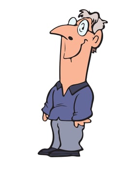 cartoon unimpressed man  Vector