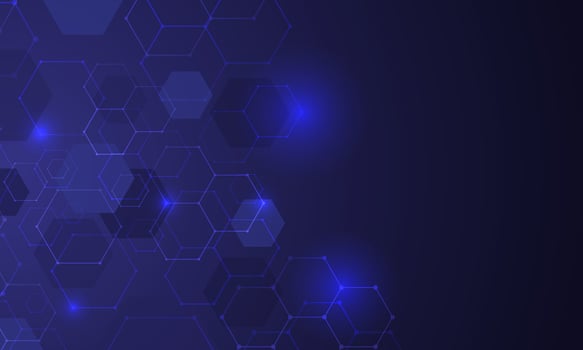 Abstract geometric hexagon technology background vector