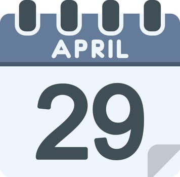 29 April Line icon vector