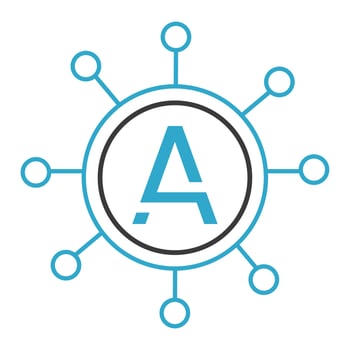 the logo for a company that makes a product that helps people connect vector