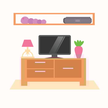 tv table set vector art