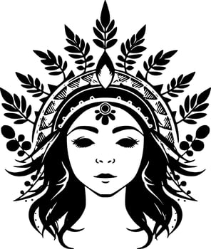 Boho - Minimalist and Flat Logo - Vector illustration