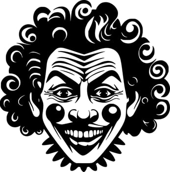 Clown - Minimalist and Flat Logo - Vector illustration