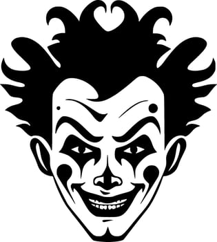 Clown, Minimalist and Simple Silhouette - Vector illustration