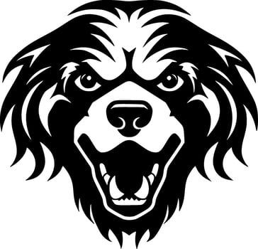 Dog - Black and White Isolated Icon - Vector illustration