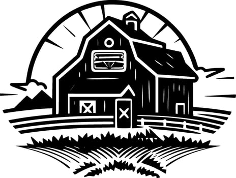 Farmhouse - Minimalist and Flat Logo - Vector illustration