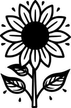 Flower, Minimalist and Simple Silhouette - Vector illustration