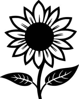 Flower, Minimalist and Simple Silhouette - Vector illustration
