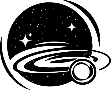 Galaxy, Minimalist and Simple Silhouette - Vector illustration