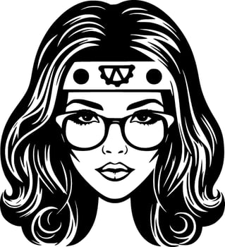Hippie - High Quality Vector Logo - Vector illustration ideal for T-shirt graphic