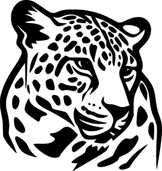 Leopard, Minimalist and Simple Silhouette - Vector illustration
