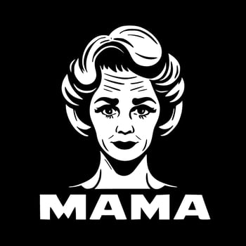 Mama, Minimalist and Simple Silhouette - Vector illustration
