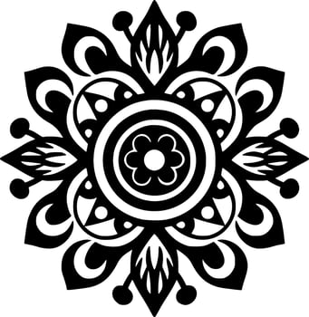 Mandala - Minimalist and Flat Logo - Vector illustration