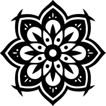 Mandala, Minimalist and Simple Silhouette - Vector illustration