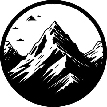 Mountains - Minimalist and Flat Logo - Vector illustration