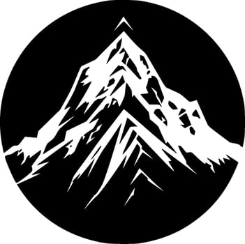 Mountains, Minimalist and Simple Silhouette - Vector illustration
