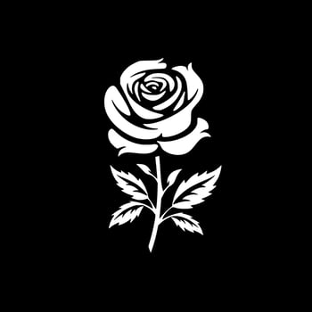 Rose - Minimalist and Flat Logo - Vector illustration
