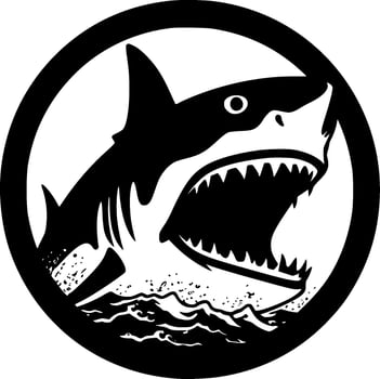 Shark - Minimalist and Flat Logo - Vector illustration