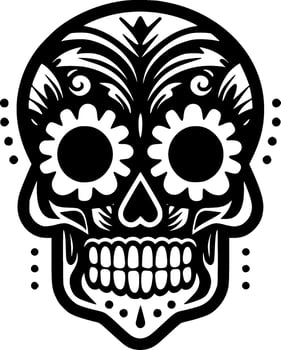 Skull - Minimalist and Flat Logo - Vector illustration