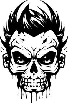 Skull - Minimalist and Flat Logo - Vector illustration